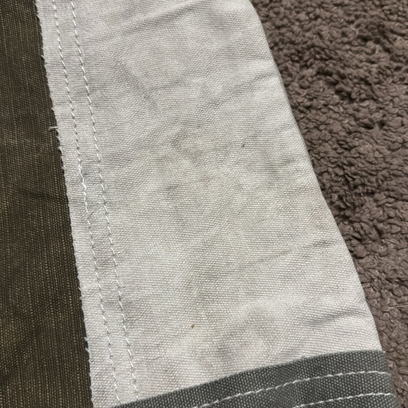 NWT-Shabby Chic Cloth Exterior Patchwork Crossbody Bag-Tan/Olive-Brown Trim - Picture 14 of 16